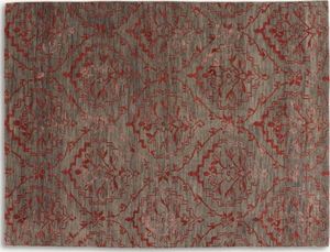 WHITE LABEL - basanti tapis laine rouge taupe 170x240 cm - Tapis Contemporain