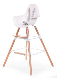 WHITE LABEL - chaise évolutive 2 en 1 pour bébé coloris blanc et - Chaise Haute Enfant