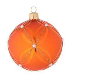 HOLYART - verre soufflé orange - Boule De Noël