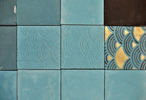 Atelier Follaco - carreaux bleus - Carrelage Mural
