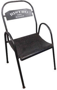 Antic Line Creations - chaise métal bistro des halles - Chaise