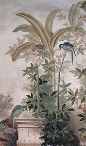 Ananbô - le jardin aux oiseaux couleur - Papier Peint