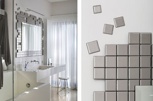 +OBJECT - tetris mirror silver - Miroir De Salle De Bains