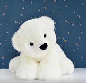 HISTOIRE D'OURS - peluche blance 38cm - Ours