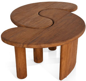 Mingone Table à Manger en Bois Table Ronde Design Petite Table de