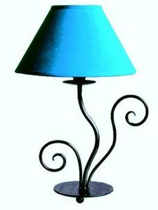 Stuart Buglass Interior Design Ironwork - tl1 floral lamp, ground and lacquered - Lampe À Poser