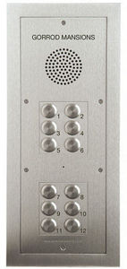 Nacd - tvtel 12 push-button flush-flanged panel - Interphone