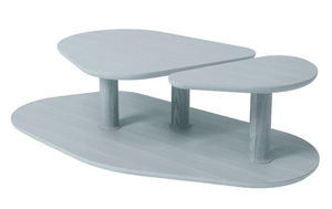 MARCEL BY - table basse rounded en chêne gris agathe 119x61x35 - Table Basse Forme Originale