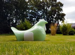 1ZA9 - poule p7  - Sculpture Animalière