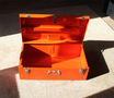 Malle-HINDIGO-Malle orange en métal avec ouverture frontale 57x2