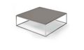 Table basse carrée-WHITE LABEL-Table basse carré MIMI design taupe