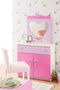 Commode enfant-WHITE LABEL-Commode pour enfant avec miroir coloris rose