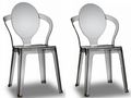Chaise-WHITE LABEL-Lot de 2 chaises SPOT design fumée