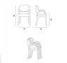Chaise-WHITE LABEL-Lot de 2 chaises TEMPTRESS empilable design noir b