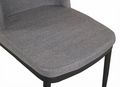 Chaise-WHITE LABEL-Lot de 6 chaises LINKS design tissu gris clair