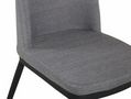 Chaise-WHITE LABEL-Lot de 6 chaises LINKS design tissu gris clair