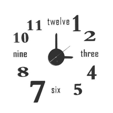 WHITE LABEL - Pendule murale-WHITE LABEL-Horloge twelve à coller sur le mur