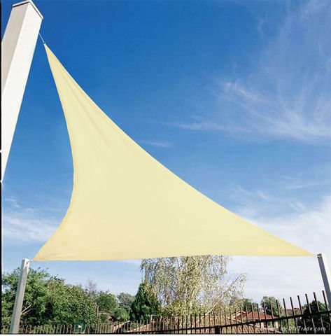 VERANOVA - Voile d'ombrage-VERANOVA-Voile d'ombrage triangulaire Écrue en polyester 3