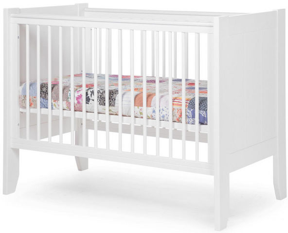 WHITE LABEL - Lit Pliant Bébé-WHITE LABEL-Lit bébé à barreaux 60x120cm coloris blanc