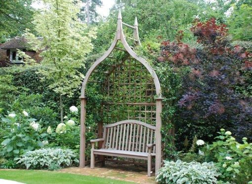 Stuart Garden Architecture - Banc couvert-Stuart Garden Architecture-Gothic