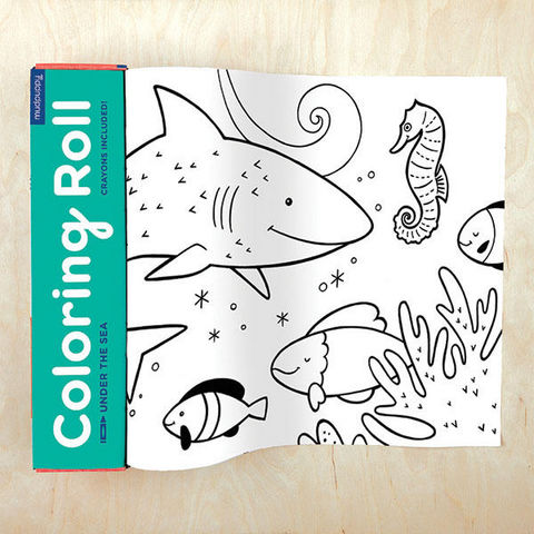 BERTOY - Cahier de coloriage-BERTOY-Coloring Roll Under The Sea
