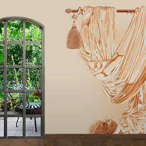 ATELIER MARETTE - draperie sable, sand - Panoramic Wallpaper