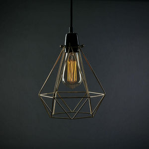 Filament Style - diamond 1 - suspension or câble noir ø18cm | lampe - Hanging Lamp