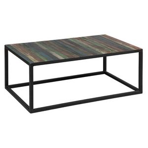 WHITE LABEL - table basse recover en bois recyclés - Rectangular Coffee Table