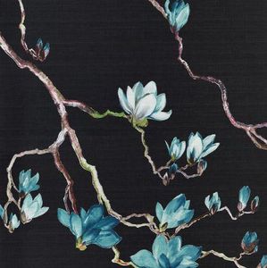 Phillip Jeffries - blossom midnight - Upholstery Fabric