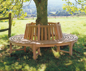 Lindsey Teak - teak circular tree bench - Circular Tree Bench