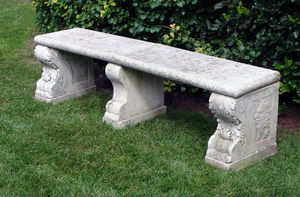BARBARA ISRAEL GARDEN ANTIQUES - english marble bench - Garden Bench