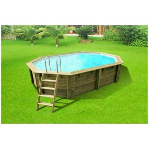 Aqualux - piscine en bois lenny - 560 x 360 x 113 cm - Wood Surround Above Ground Pool