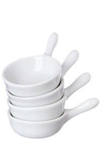 WHITE LABEL - ensemble de 4 minis poêlons en porcelaine - Casserole Dish