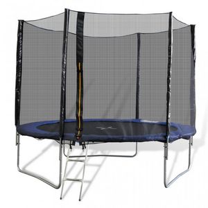 WHITE LABEL - trampoline 10' 3 pieds + filet de sécurité - Trampoline