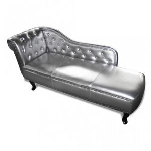 WHITE LABEL - fauteuil canapé méridienne gris - Lounge Sofa