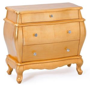 WHITE LABEL - commode baroque fantastica or 3 tiroirs - Chest Of Drawers