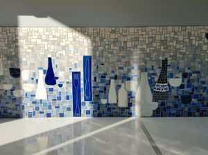ANIS ET CÉLADON - Delphine Lescuyer -  - Mosaic Tile Wall
