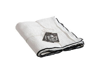 Maison De Vacances - en toile mimi blanc/bourdon noir - Rectangular Tablecloth
