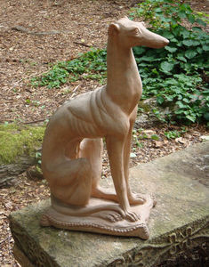 BARBARA ISRAEL GARDEN ANTIQUES - art moderne greyhound - Animal Sculpture