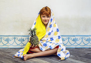 BALITOWEL - pineapple logo - Beach Towel