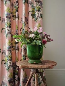 GP&J BAKER - bird & iris / blush - Fabric By The Metre