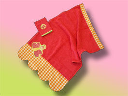 CréaFlo - serviette enfant papillon 3 ans et + - Children's Bath Towel