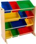 Storage unit for kids-KidKraft-Meuble de rangement en bois 12 bacs pour enfant