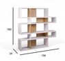 Bookcase-WHITE LABEL-TemaHome LONDON bibliothèque design 5 niveaux blan