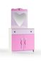 Children's drawer chest-WHITE LABEL-Commode pour enfant avec miroir coloris rose