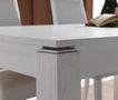 Rectangular dining table-WHITE LABEL-Table repas extensible RIALTO blanche
