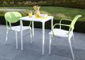 Outdoor dining room-WILSA GARDEN-Ensemble Green Garden 1 table + 2 fauteuils