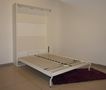 Wall bed-WHITE LABEL-Armoire lit escamotable SMART taupe mat couchage 1