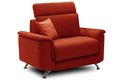 Chair-bed-WHITE LABEL-Fauteuil EMPIRE tweed orange convertible ouverture