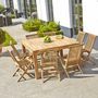 Outdoor dining room-BOIS DESSUS BOIS DESSOUS-Salon de jardin en bois de teck MIDLAND 8 places